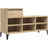vidaXL Schoenenkast 102x36x60 cm bewerkt hout sonoma eikenkleurig