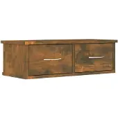 vidaXL Wandkast 60x26x18,5 cm bewerkt hout gerookt eikenkleurig
