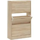 vidaXL Schoenenkast 63x24x103 cm bewerkt hout sonoma eikenkleurig