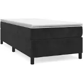 vidaXL Boxspring bed 100x200 cm fluweel zwart