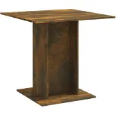 vidaXL Eettafel 80x80x75 cm bewerkt hout gerookt eiken