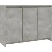 vidaXL Dressoir 102x33x75 cm bewerkt hout betongrijs