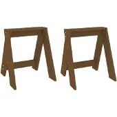vidaXL Krukken 2 st 40x40x45 cm massief grenenhout honingbruin