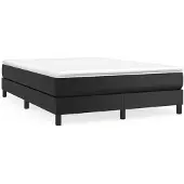 vidaXL Boxspring bed kunstleer zwart 140x190 cm