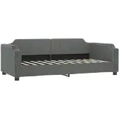 vidaXL Slaapbank 90x190 cm stof donkergrijs