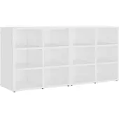 vidaXL Schoenenkasten 2 st 52,5x30x50 cm wit