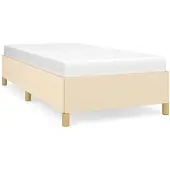 vidaXL Bedframe zonder matras, crème, 80x200 cm, stof