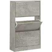 vidaXL Schoenenkast 63x24x103 cm bewerkt hout betongrijs