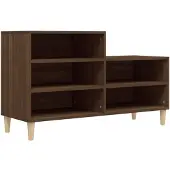 vidaXL Schoenenkast 102x36x60 cm bewerkt hout bruin eikenkleur