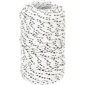 vidaXL Boottouw gevlochten 2 mmx100 m polyester wit