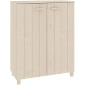 vidaXL Schoenenkast HAMAR 85x40x108 cm massief grenenhout honingbruin