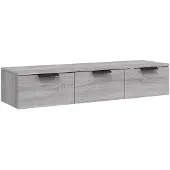 vidaXL Wandkast 102x30x20 cm bewerkt hout grijs sonoma eikenkleurig