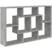vidaXL Wandschap 85x16x52,5 cm bewerkt hout betongrijs
