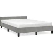 vidaXL Bedframe zonder matras 120x200 cm fluweel lichtgrijs