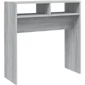 vidaXL Wandtafel 78x30x80 cm bewerkt hout grijs sonoma eikenkleurig