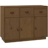 vidaXL Dressoir 100x40x75 cm massief grenenhout honingbruin