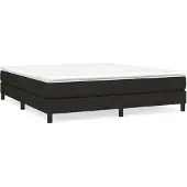 vidaXL Boxspring bed stof zwart 180x200 cm