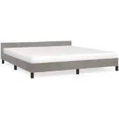vidaXL Bedframe zonder matras 160x200 cm fluweel lichtgrijs