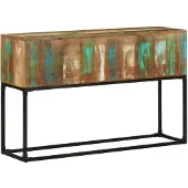 vidaXL Wandtafel 120x30x75 cm massief gerecycled hout