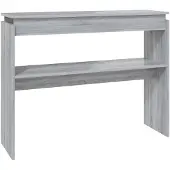 vidaXL Wandtafel 102x30x80 cm bewerkt hout grijs sonoma eikenkleurig