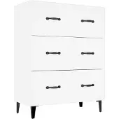 vidaXL Dressoir 69,5x34x90 cm bewerkt hout wit