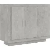vidaXL Dressoir 92x35x75 cm bewerkt hout betongrijs