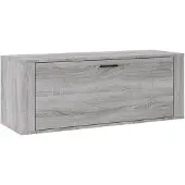 vidaXL Wandschoenenkast 100x35x38 cm bewerkt hout grijs sonoma