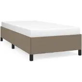 vidaXL Bedframe zonder matras 90x190 cm stof taupe