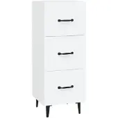 vidaXL Dressoir 34,5x34x90 cm bewerkt hout wit