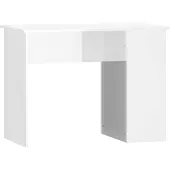vidaXL Bureau, hoogglanzwit, 100x55x75 cm, houtvezel