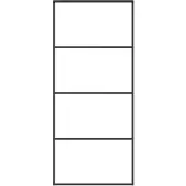 vidaXL Schuifdeur 90x205 cm mat ESG-glas en aluminium zwart