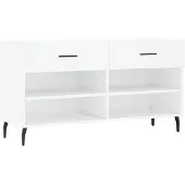 vidaXL Schoenenbank 102x35x55 cm bewerkt hout wit
