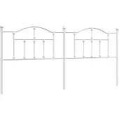 vidaXL Vervangend hoofdbord 200 cm metaal wit