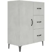 vidaXL Dressoir 69,5x34x90 cm bewerkt hout betongrijs