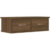 vidaXL Wandkast 60x26x18,5 cm bewerkt hout bruin eikenkleur