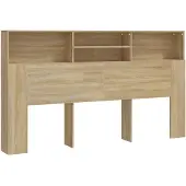vidaXL Hoofdbordkast 180x19x103,5 cm sonoma eikenkleurig