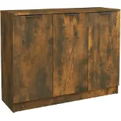 vidaXL Dressoir 90,5x30x70 cm bewerkt hout gerookt eikenkleurig