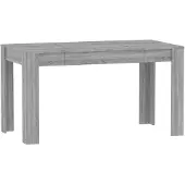 vidaXL Eettafel 140x74,5x76 cm bewerkt hout grijs sonoma eikenkleurig