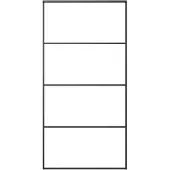 vidaXL Schuifdeur 102,5x205 cm mat ESG-glas en aluminium zwart