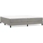 vidaXL Boxspring bed 200x200 cm fluweel lichtgrijs