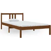 vidaXL Massief houten bed, honingbruin, 100x200 cm