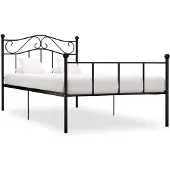 vidaXL Bedframe metaal zwart 100x200 cm