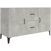 vidaXL Dressoir 100x36x60 cm bewerkt hout betongrijs