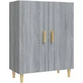 vidaXL Dressoir 70x34x90 cm bewerkt hout grijs sonoma eikenkleurig