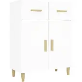 vidaXL Dressoir 69,5x34x89 cm bewerkt hout wit