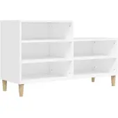 vidaXL Schoenenkast 102x36x60 cm bewerkt hout wit