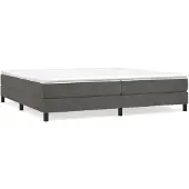 vidaXL Boxspring met matras fluweel donkergrijs 200x200 cm