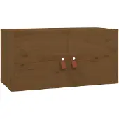 vidaXL Wandkast 60x30x30 cm massief grenenhout honingbruin