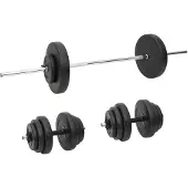 vidaXL Halterset met gewichten 60 kg