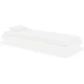vidaXL Bedframe massief hout wit 75x190 cm